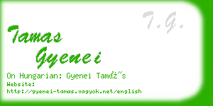 tamas gyenei business card